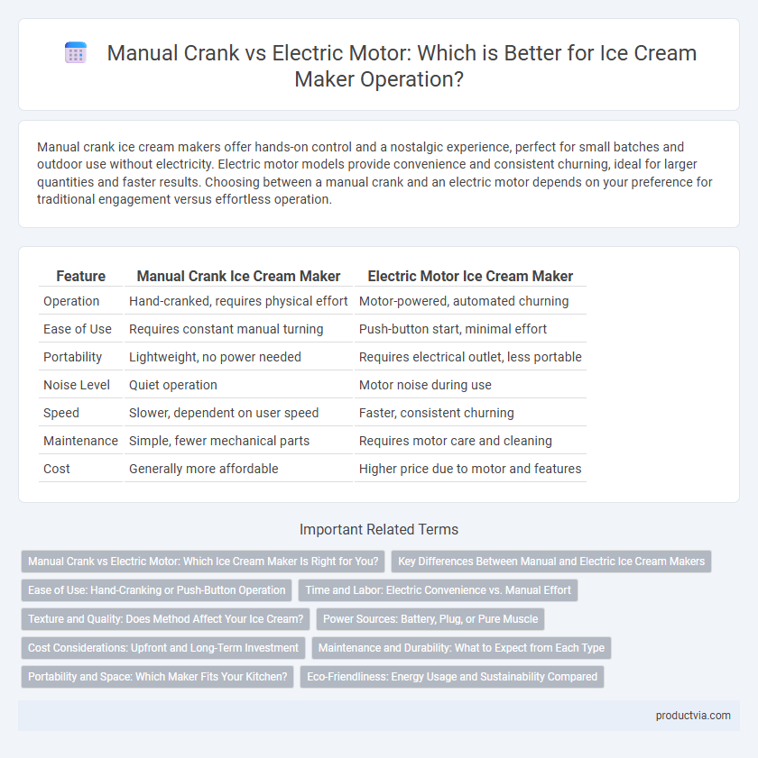 Manual Crank vs Electric Motor: Which is Better for Ice Cream Maker Operation?