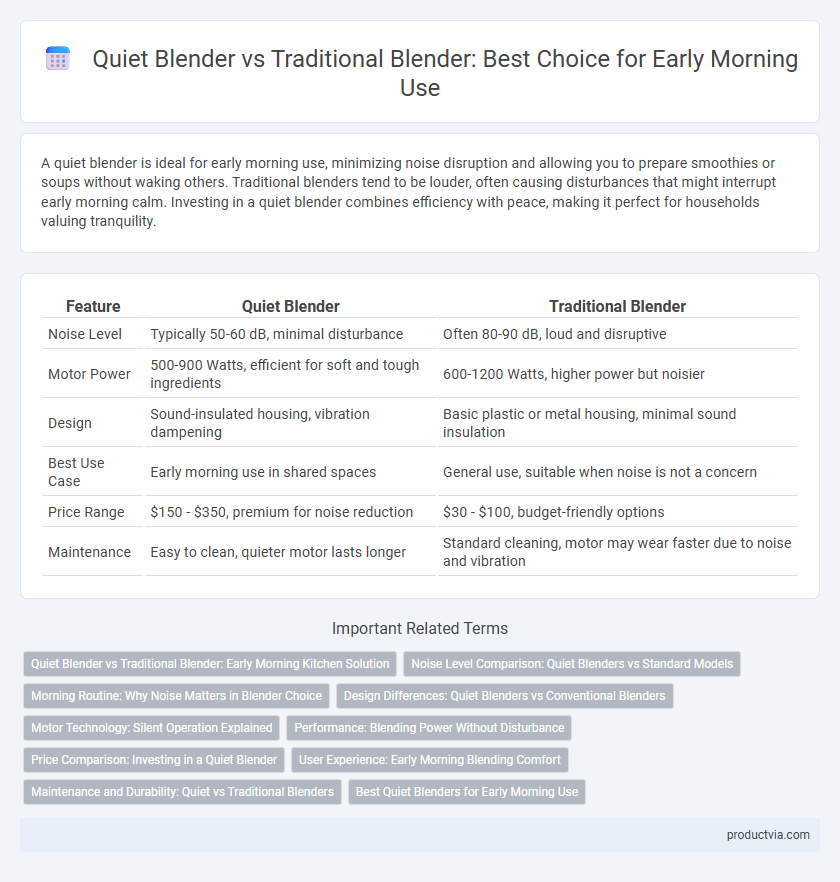 Quiet Blender vs Traditional Blender: Best Choice for Early Morning Use
