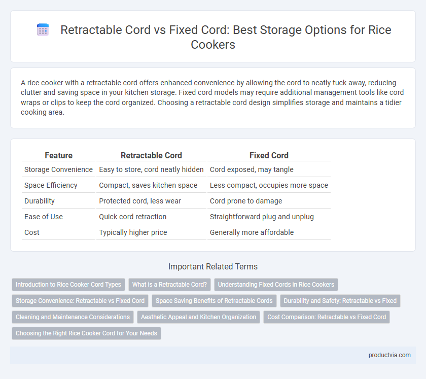 Retractable Cord vs Fixed Cord: Best Storage Options for Rice Cookers