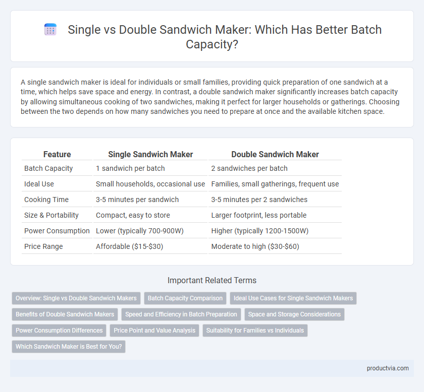Single vs Double Sandwich Maker: Which Has Better Batch Capacity?