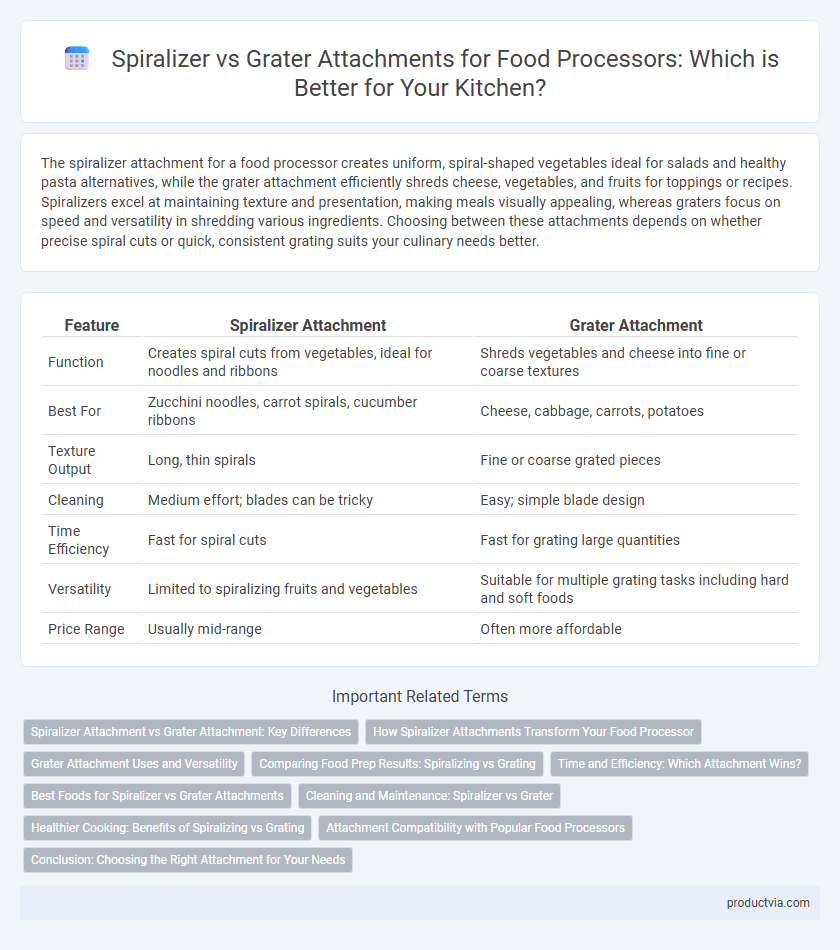 Spiralizer vs Grater Attachments for Food Processors: Which is Better for Your Kitchen?