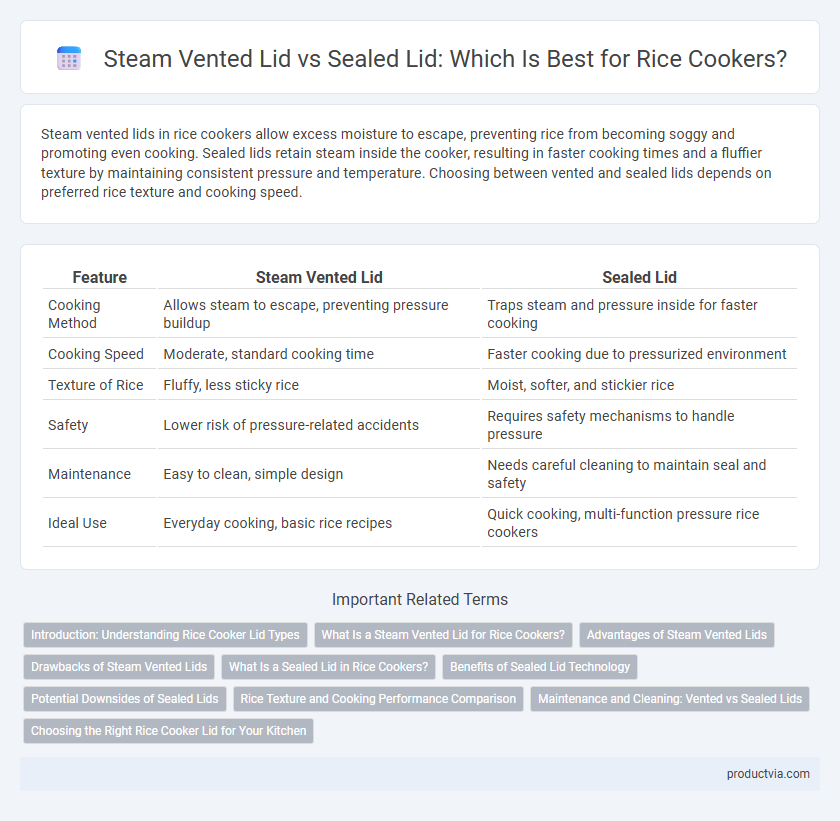 Steam Vented Lid vs Sealed Lid: Which Is Best for Rice Cookers?