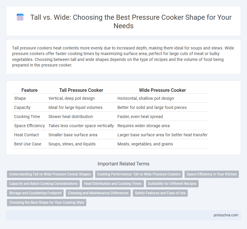 Tall vs. Wide: Choosing the Best Pressure Cooker Shape for Your Needs