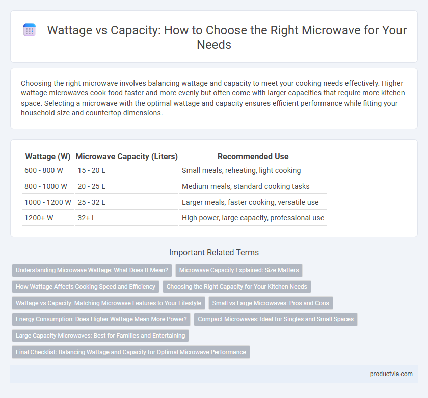 Wattage vs Capacity: How to Choose the Right Microwave for Your Needs