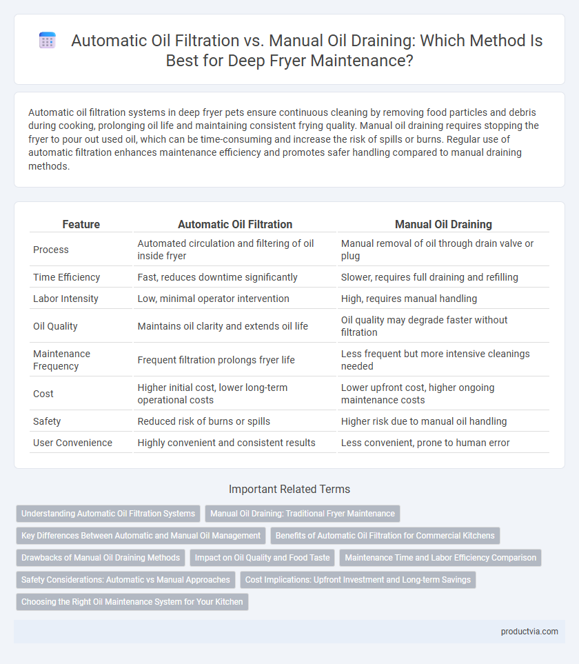 Automatic Oil Filtration vs. Manual Oil Draining: Which Method Is Best for Deep Fryer Maintenance?