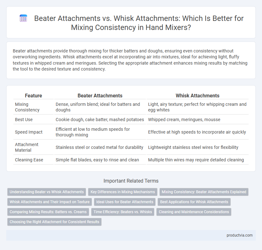 Beater Attachments vs. Whisk Attachments: Which Is Better for Mixing Consistency in Hand Mixers?