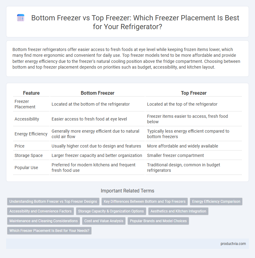 Bottom Freezer vs Top Freezer: Which Freezer Placement Is Best for Your Refrigerator?