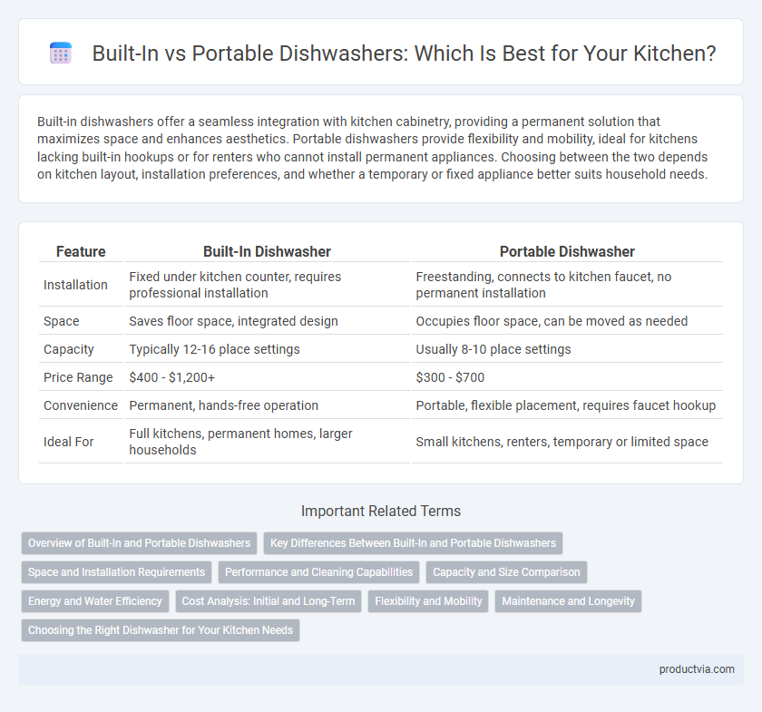 Built-In vs Portable Dishwashers: Which Is Best for Your Kitchen?