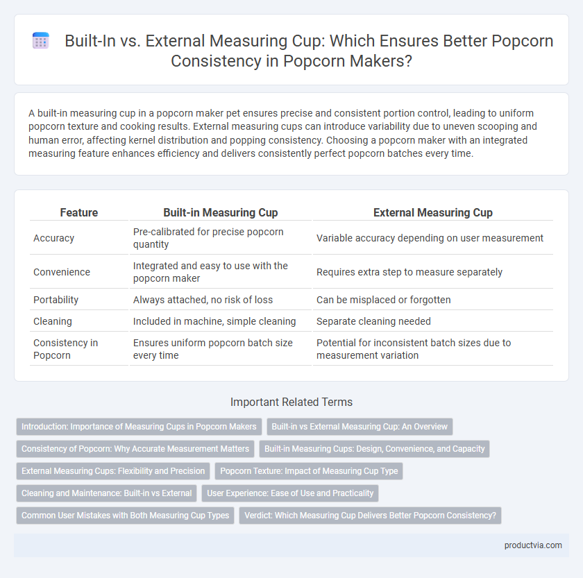 Built-In vs. External Measuring Cup: Which Ensures Better Popcorn Consistency in Popcorn Makers?