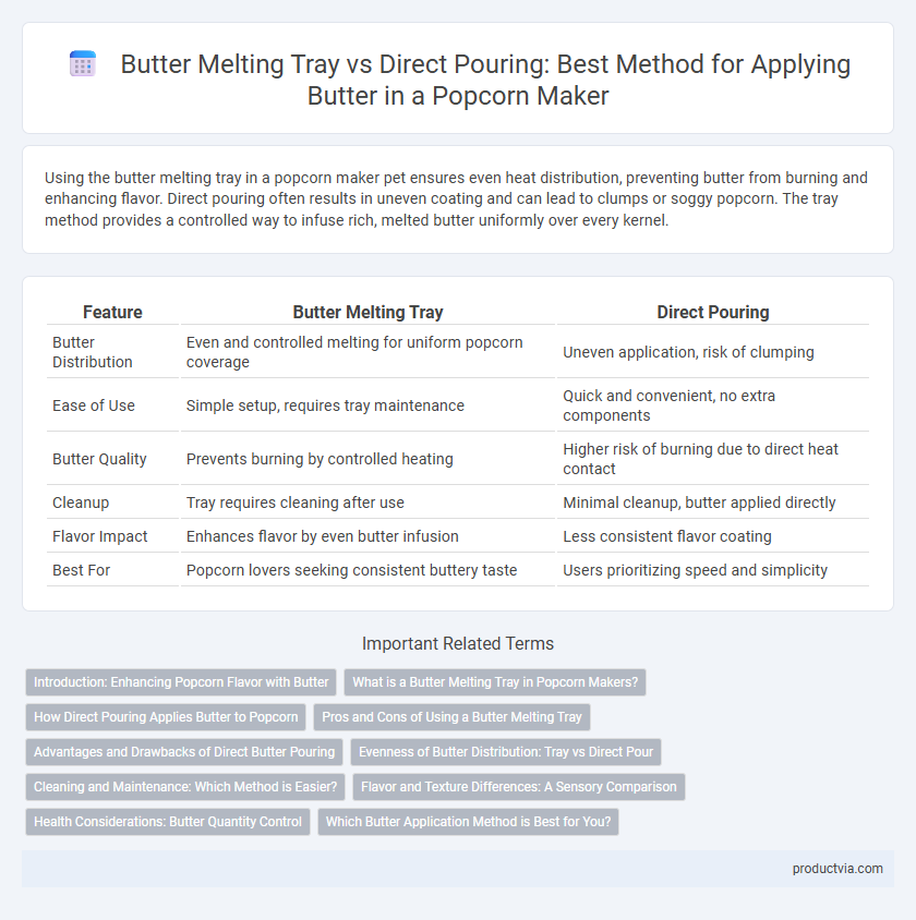 Butter Melting Tray vs Direct Pouring: Best Method for Applying Butter in a Popcorn Maker