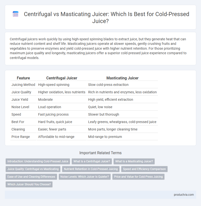 Centrifugal vs Masticating Juicer: Which Is Best for Cold-Pressed Juice?