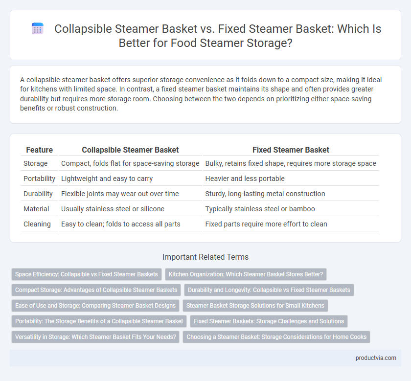 Collapsible Steamer Basket vs. Fixed Steamer Basket: Which Is Better for Food Steamer Storage?