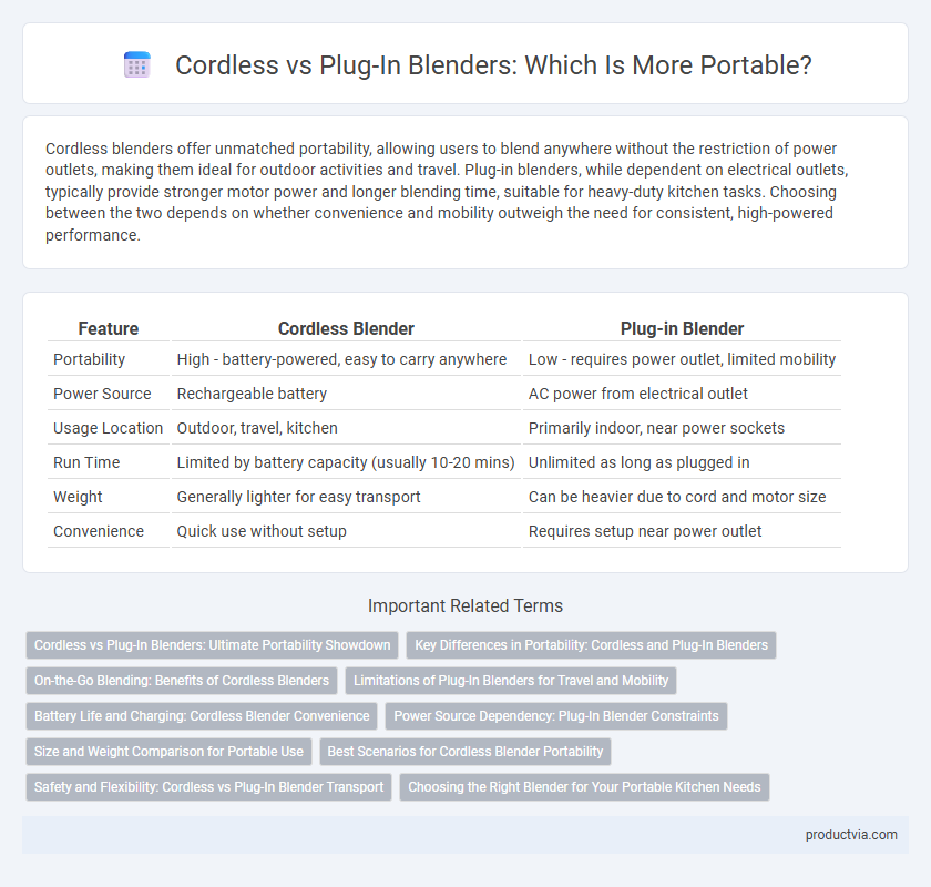 Cordless vs Plug-In Blenders: Which Is More Portable?