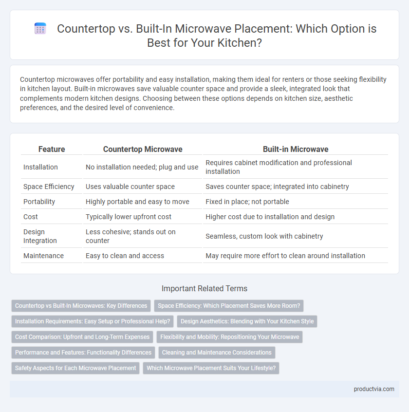 Countertop vs. Built-In Microwave Placement: Which Option is Best for Your Kitchen?