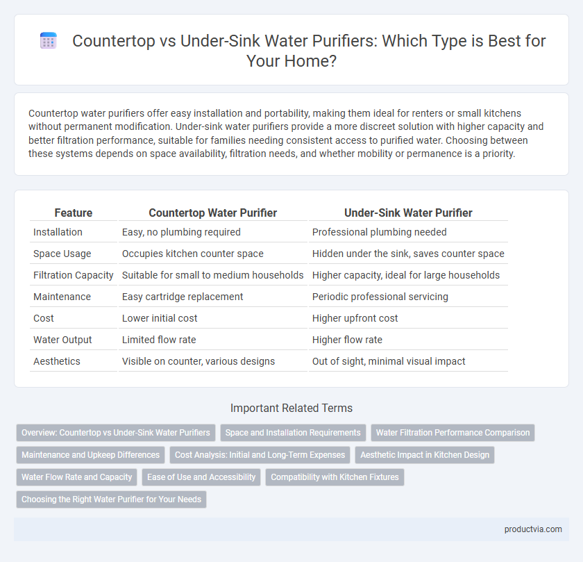 Countertop vs Under-Sink Water Purifiers: Which Type is Best for Your Home?