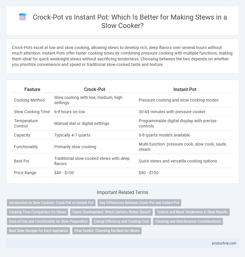Crock-Pot vs Instant Pot: Which Is Better for Making Stews in a Slow Cooker?