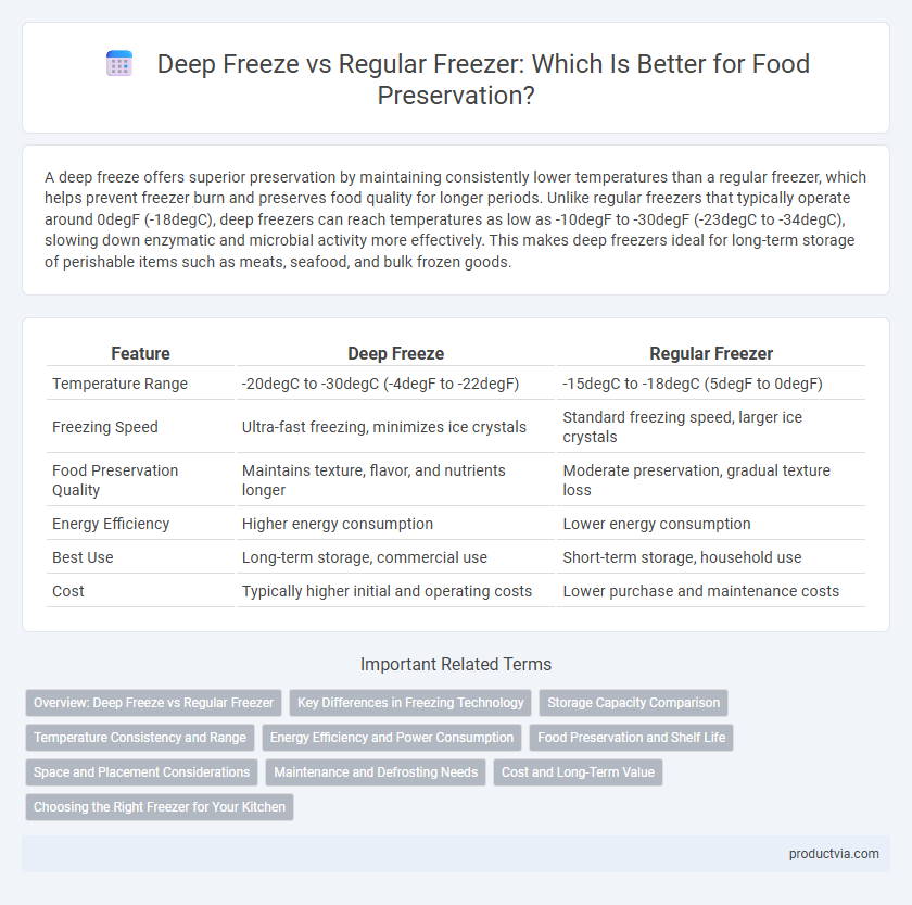 Deep Freeze vs Regular Freezer: Which Is Better for Food Preservation?