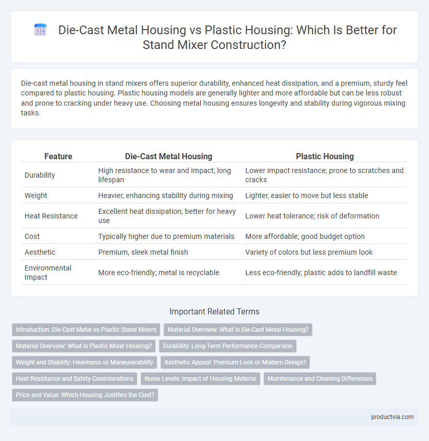 Die-Cast Metal Housing vs Plastic Housing: Which Is Better for Stand Mixer Construction?