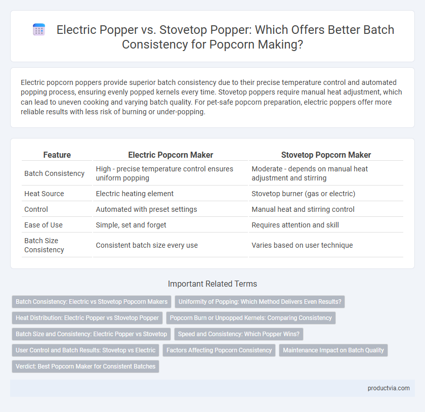 Electric Popper vs. Stovetop Popper: Which Offers Better Batch Consistency for Popcorn Making?