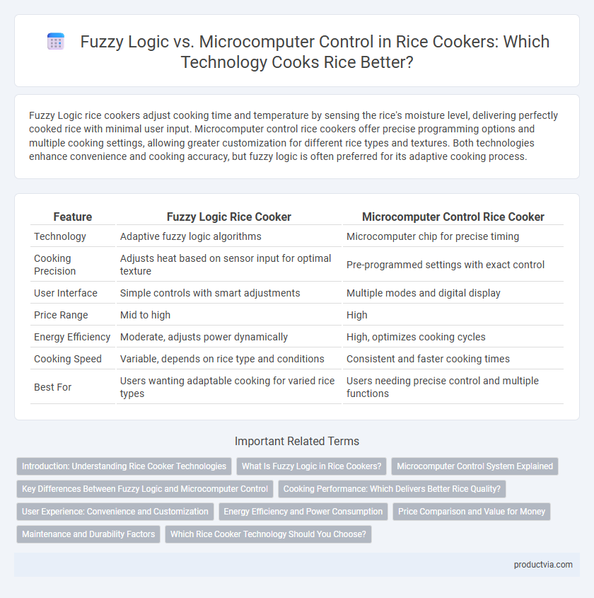Fuzzy Logic vs. Microcomputer Control in Rice Cookers: Which Technology Cooks Rice Better?
