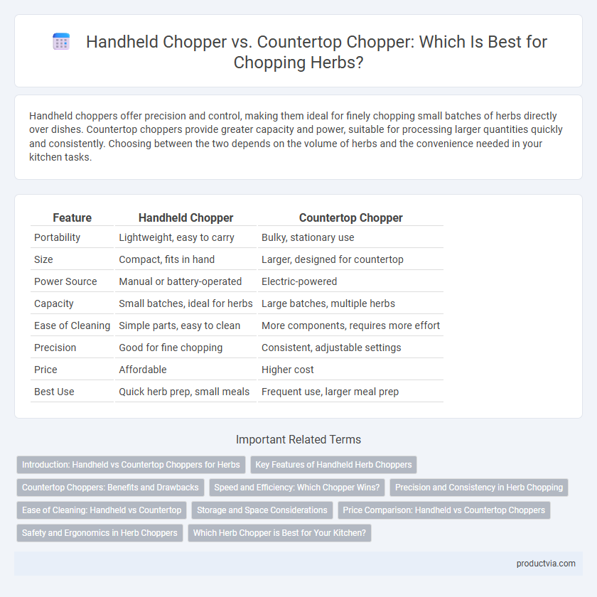 Handheld Chopper vs. Countertop Chopper: Which Is Best for Chopping Herbs?