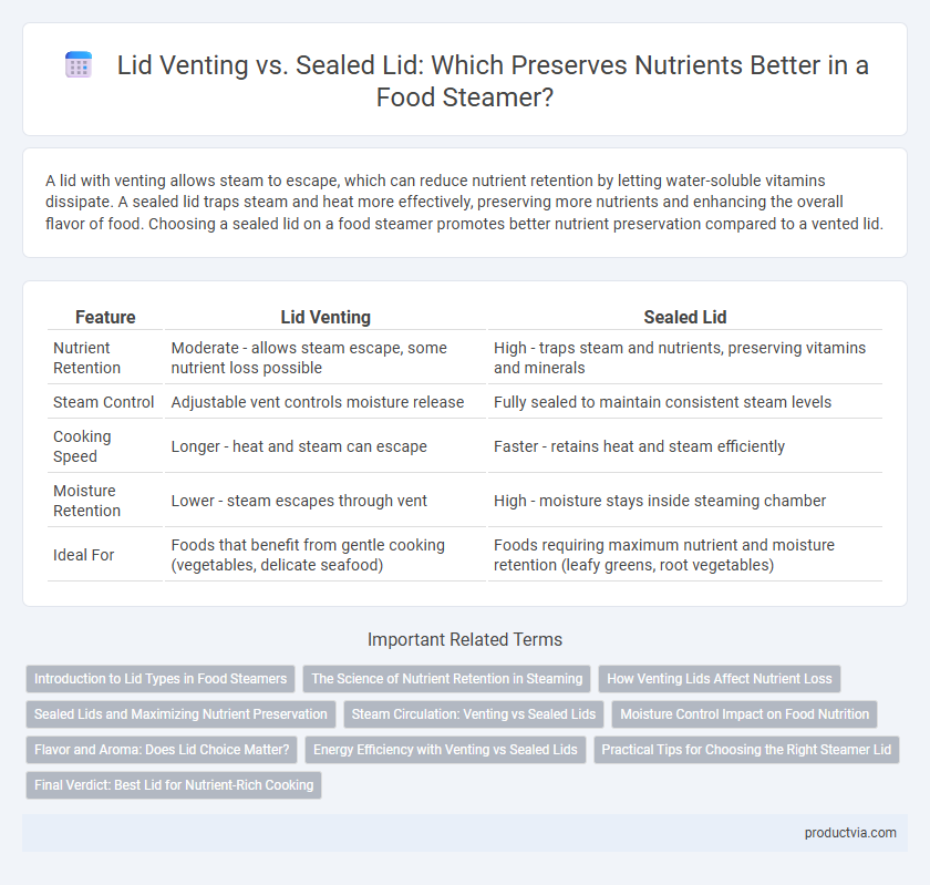 Lid Venting vs. Sealed Lid: Which Preserves Nutrients Better in a Food Steamer?