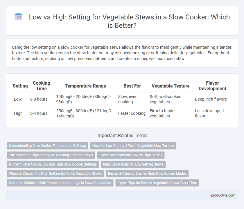 Low vs High Setting for Vegetable Stews in a Slow Cooker: Which is Better?