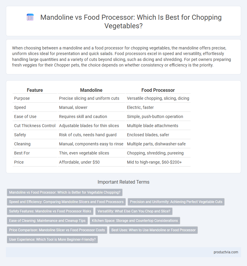 Mandoline vs Food Processor: Which Is Best for Chopping Vegetables?