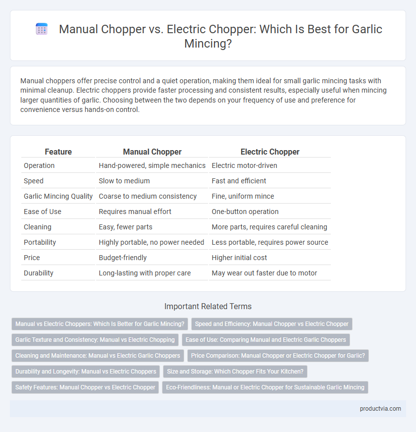 Manual Chopper vs. Electric Chopper: Which Is Best for Garlic Mincing?