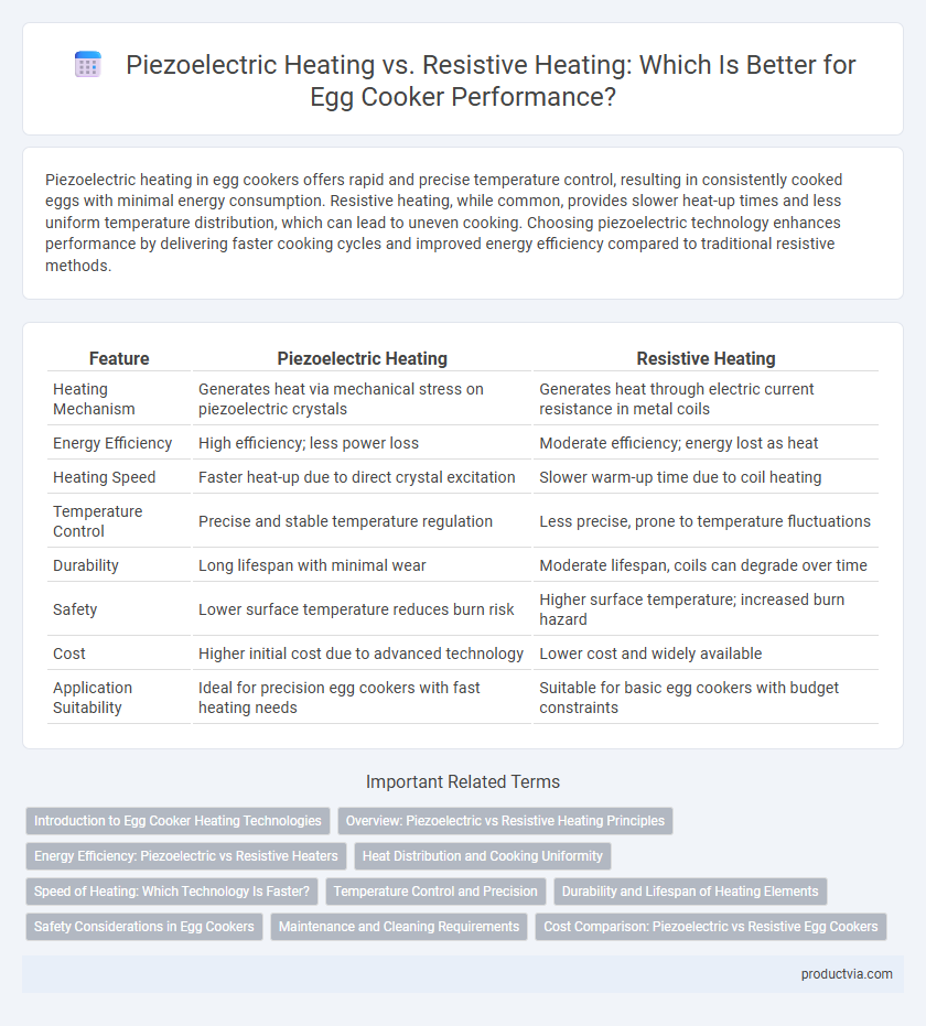 Piezoelectric Heating vs. Resistive Heating: Which Is Better for Egg Cooker Performance?