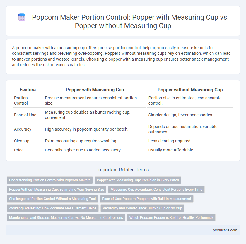 Popcorn Maker Portion Control: Popper with Measuring Cup vs. Popper without Measuring Cup
