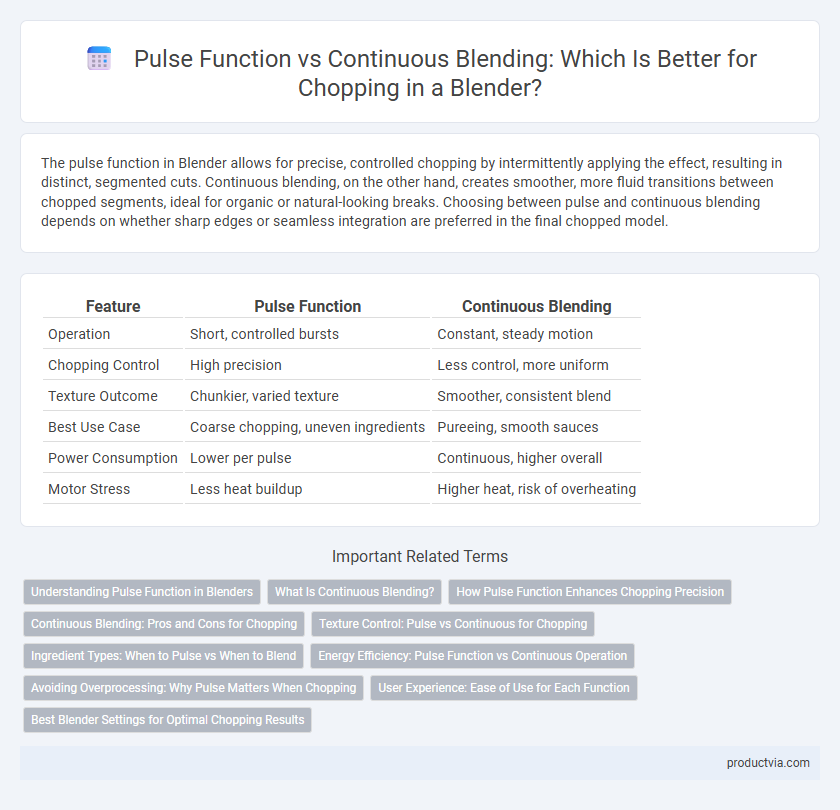 Pulse Function vs Continuous Blending: Which Is Better for Chopping in a Blender?