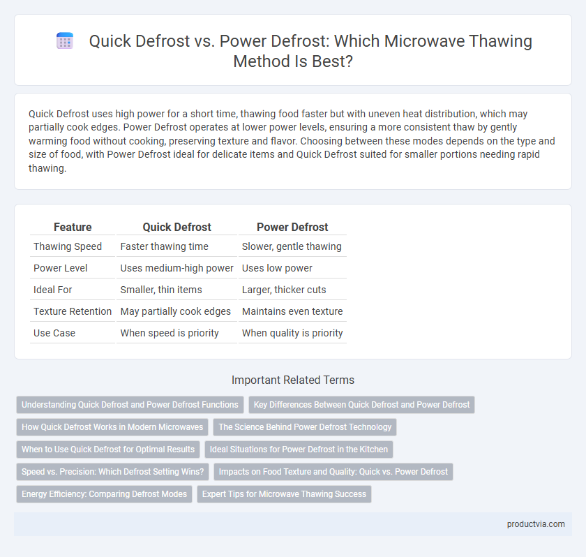 Quick Defrost vs. Power Defrost: Which Microwave Thawing Method Is Best?