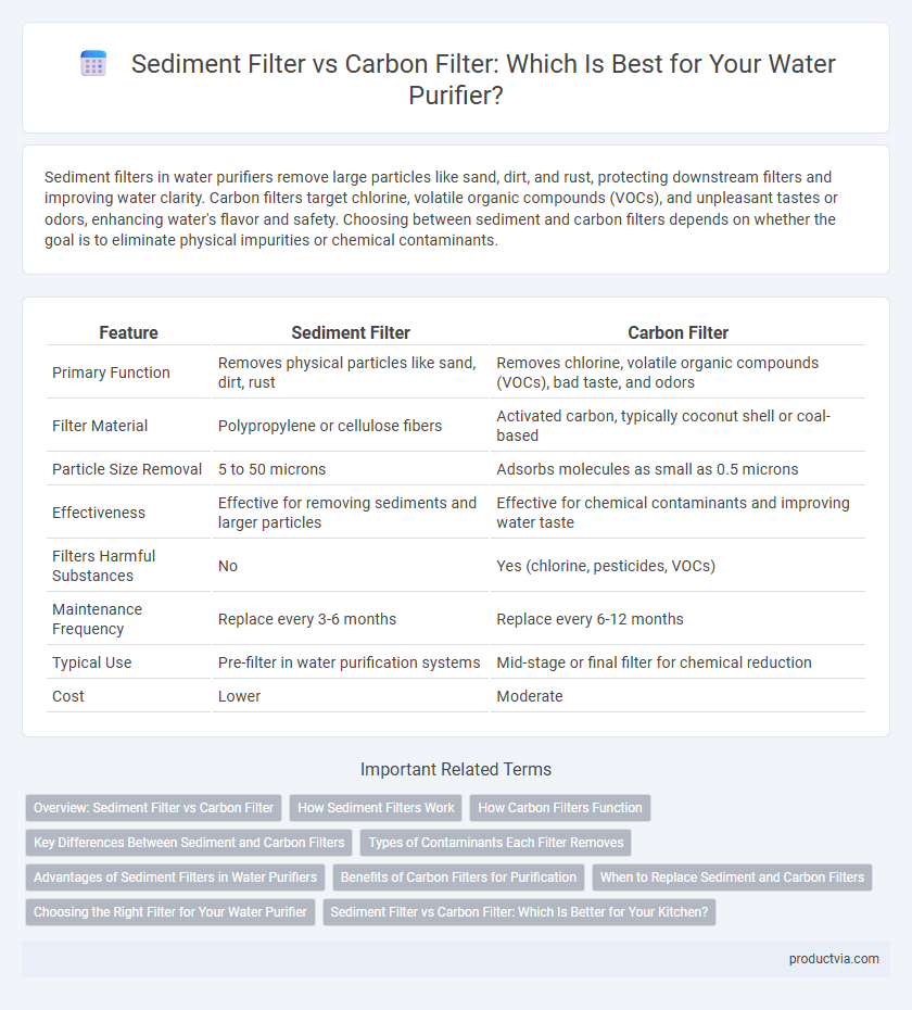 Sediment Filter vs Carbon Filter: Which Is Best for Your Water Purifier?