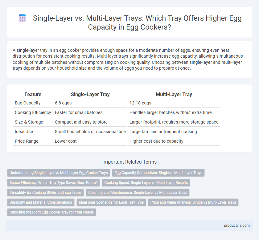 Single-Layer vs. Multi-Layer Trays: Which Tray Offers Higher Egg Capacity in Egg Cookers?