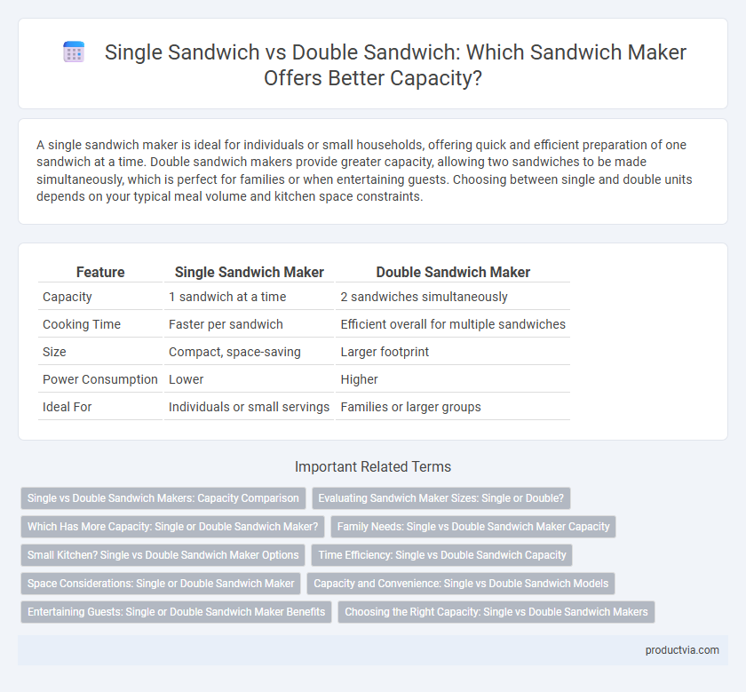 Single Sandwich vs Double Sandwich: Which Sandwich Maker Offers Better Capacity?