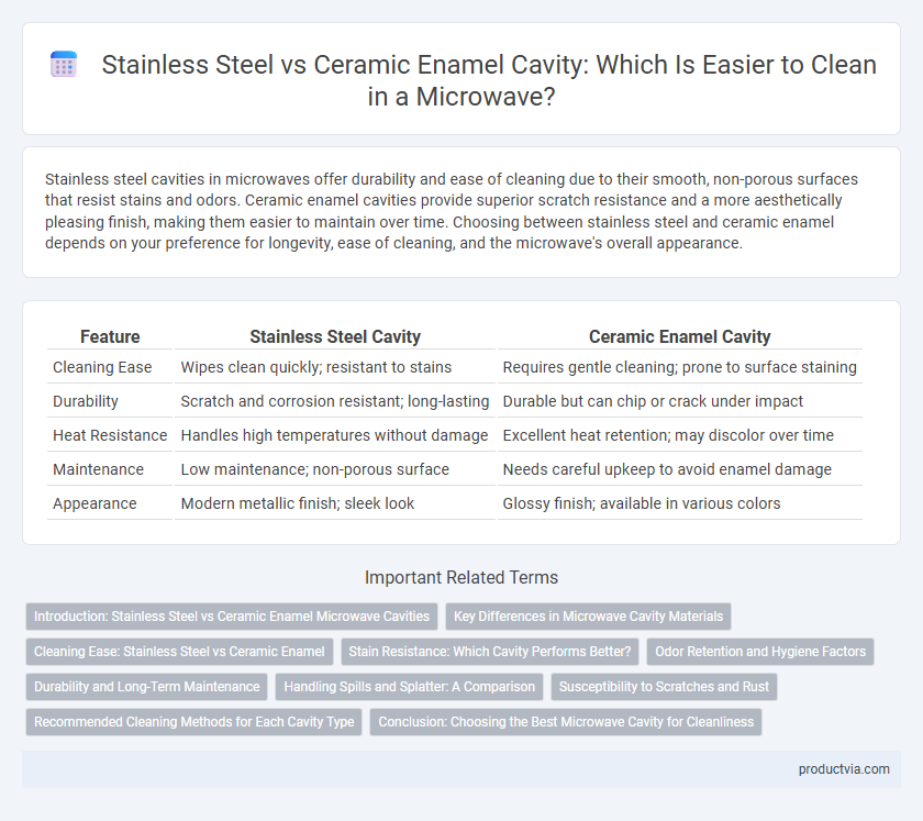 Stainless Steel vs Ceramic Enamel Cavity: Which Is Easier to Clean in a Microwave?