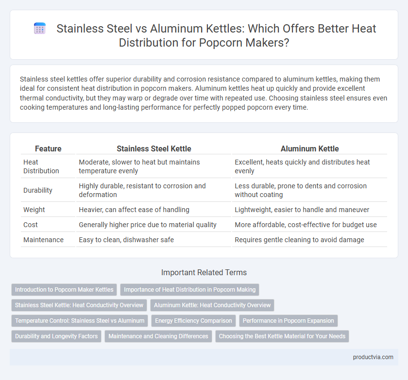 Stainless Steel vs Aluminum Kettles: Which Offers Better Heat Distribution for Popcorn Makers?