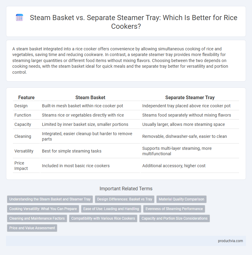 Steam Basket vs. Separate Steamer Tray: Which Is Better for Rice Cookers?