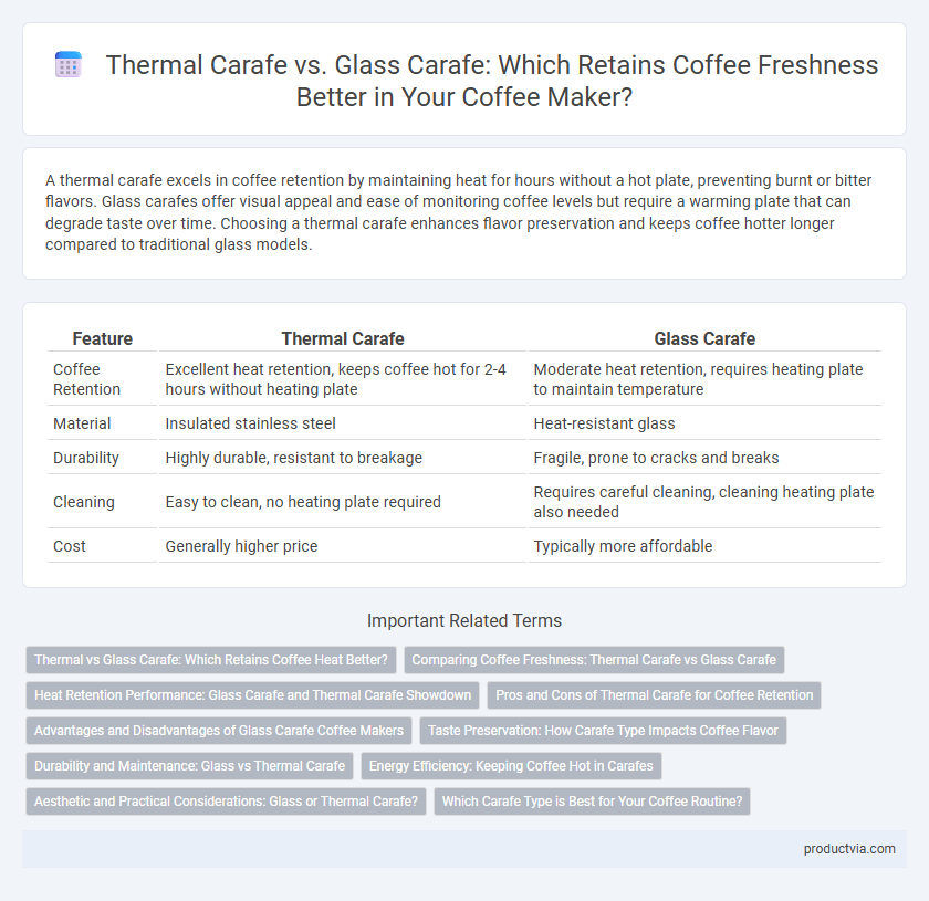 Thermal Carafe vs. Glass Carafe: Which Retains Coffee Freshness Better in Your Coffee Maker?