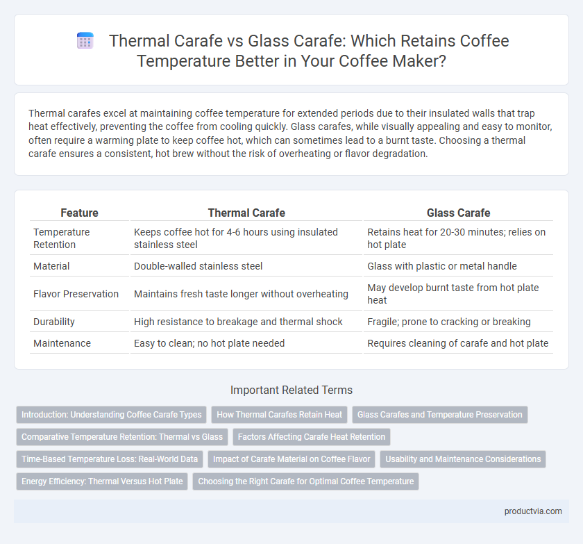 Thermal Carafe vs Glass Carafe: Which Retains Coffee Temperature Better in Your Coffee Maker?