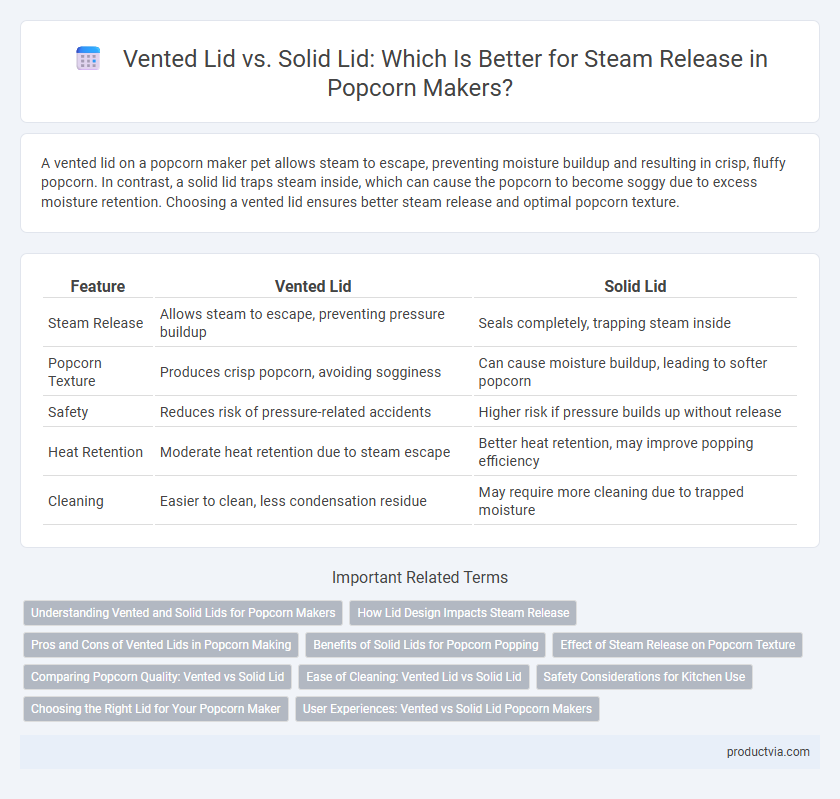 Vented Lid vs. Solid Lid: Which Is Better for Steam Release in Popcorn Makers?