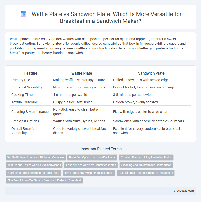 Waffle Plate vs Sandwich Plate: Which Is More Versatile for Breakfast in a Sandwich Maker?