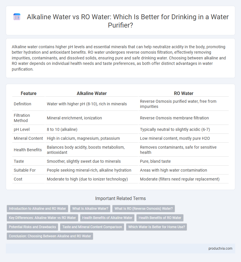 Alkaline Water vs RO Water: Which Is Better for Drinking in a Water Purifier?