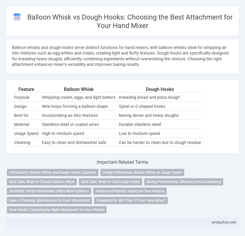 Balloon Whisk vs Dough Hooks: Choosing the Best Attachment for Your Hand Mixer