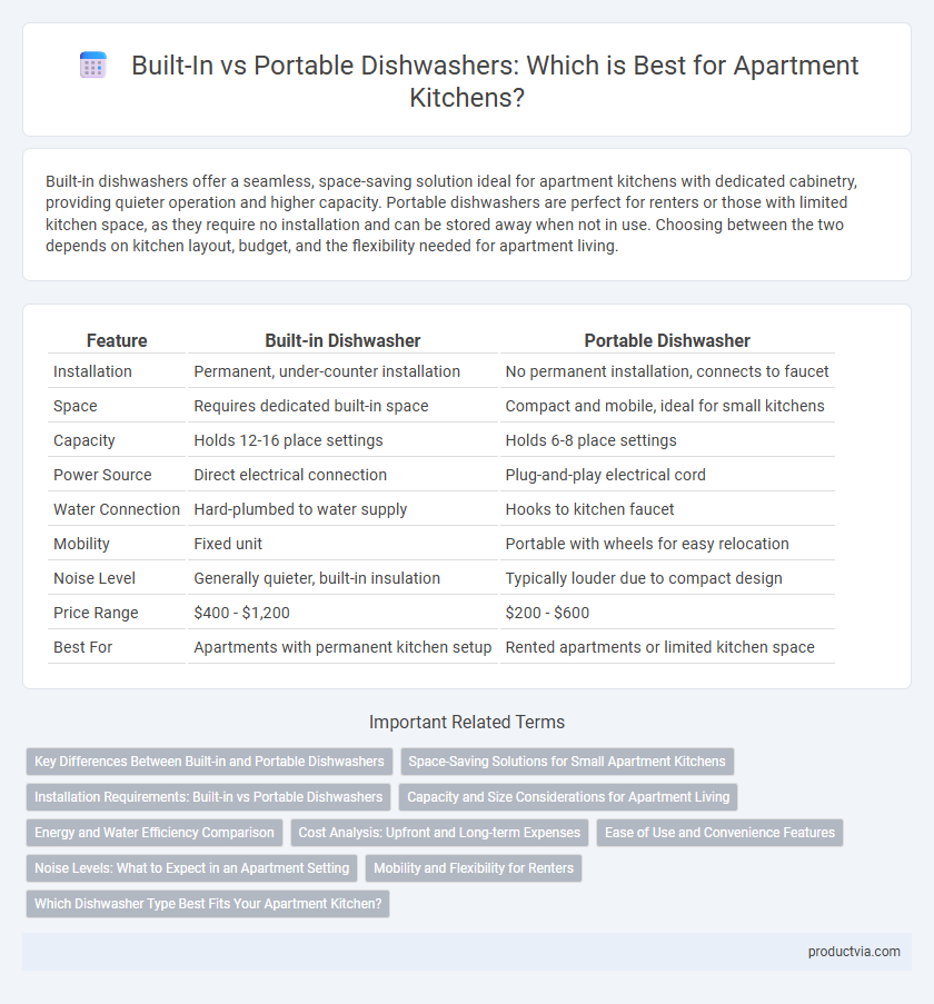 Built-In vs Portable Dishwashers: Which is Best for Apartment Kitchens?