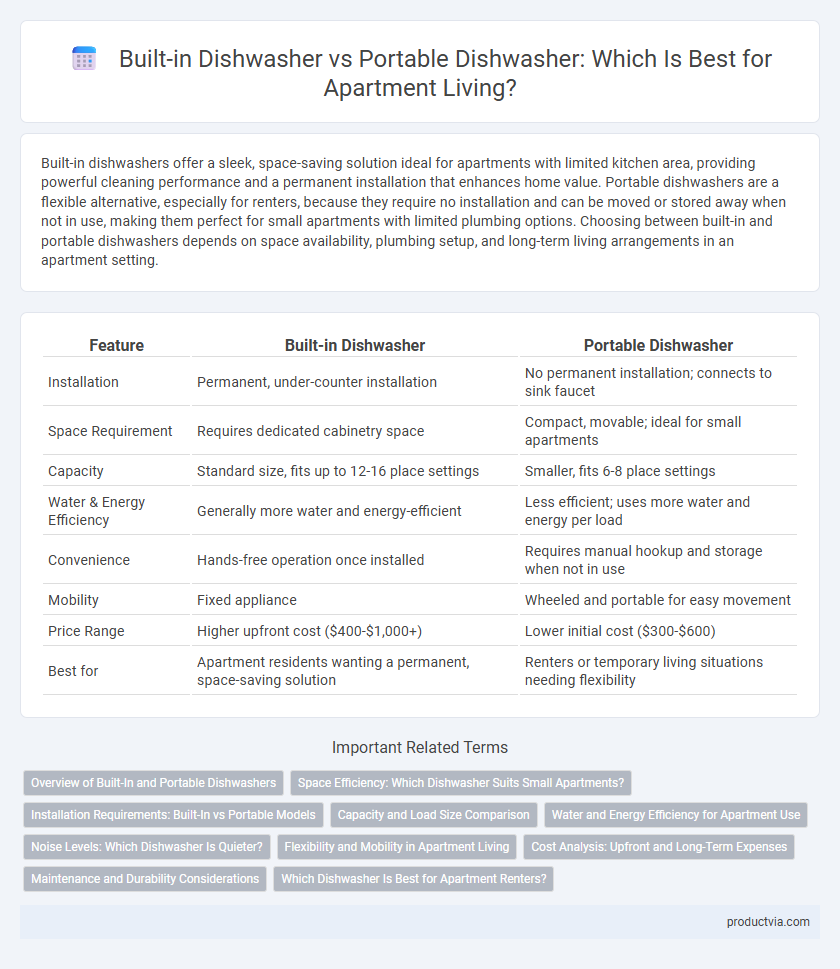 Built-in Dishwasher vs Portable Dishwasher: Which Is Best for Apartment Living?