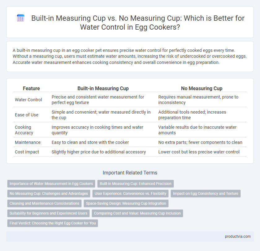Built-in Measuring Cup vs. No Measuring Cup: Which is Better for Water Control in Egg Cookers?