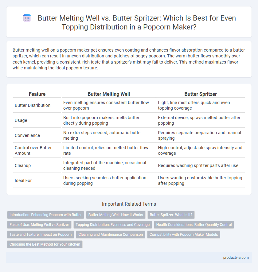 Butter Melting Well vs. Butter Spritzer: Which Is Best for Even Topping Distribution in a Popcorn Maker?