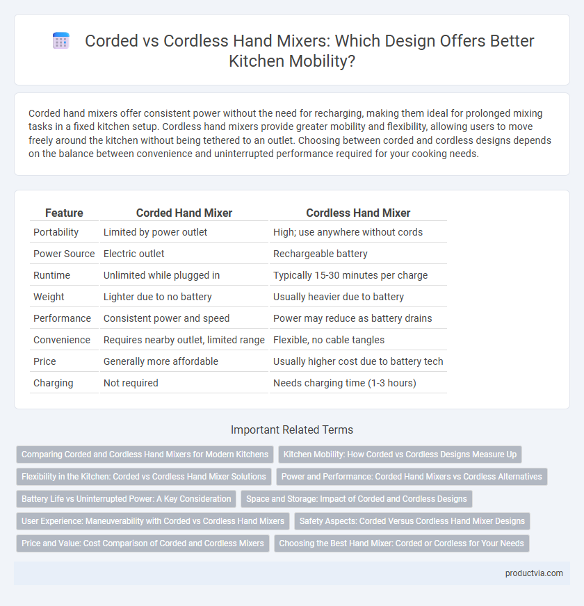 Corded vs Cordless Hand Mixers: Which Design Offers Better Kitchen Mobility?